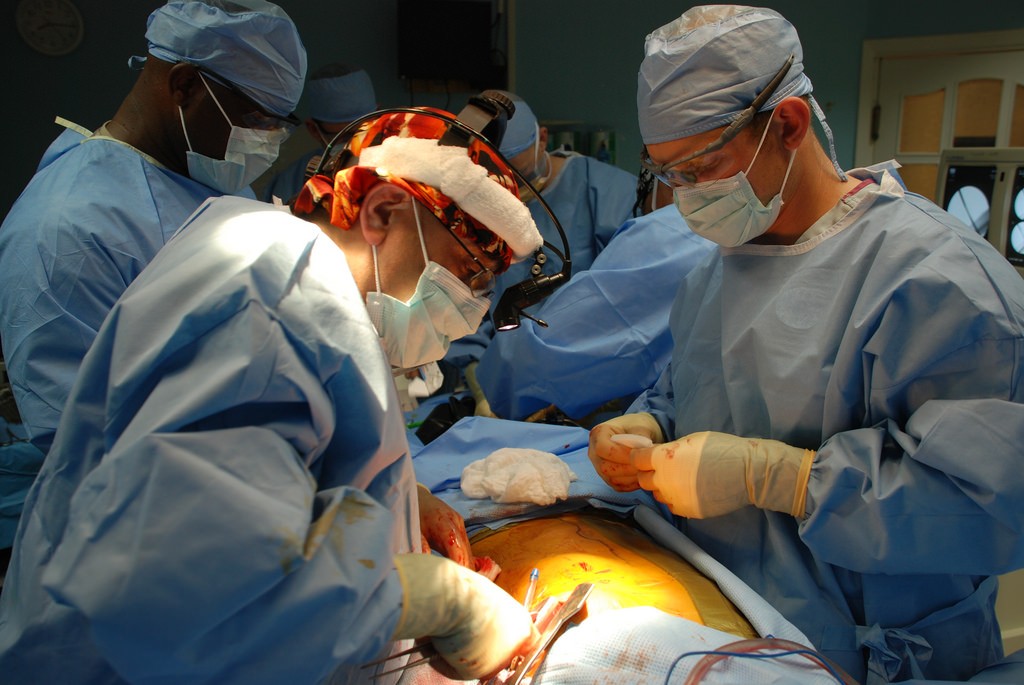 surgeons operating